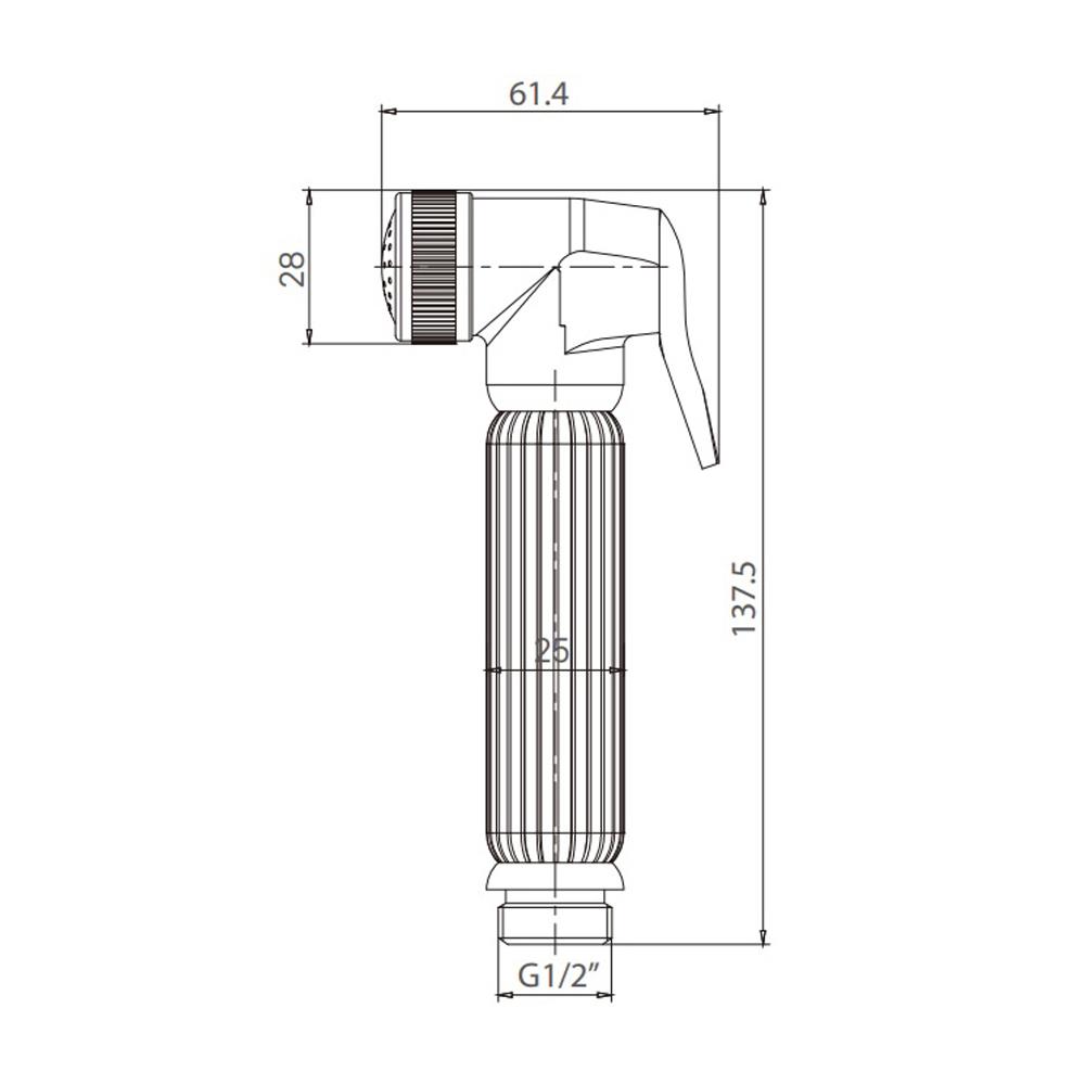 สายฉีดชำระครบชุด RASLAND RA 989  สีดำ