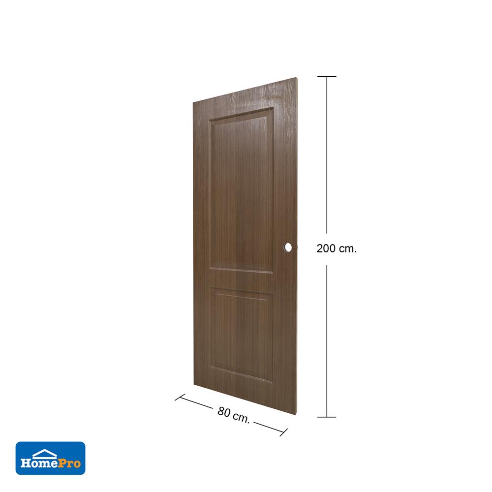 ประตูภายใน UPVC AZLE PZ04 80X200 ซม. สี CHOCOLATE เจาะลูกบิด