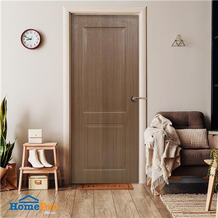 ประตูภายใน UPVC AZLE PZ04 80X200 ซม. สี CHOCOLATE เจาะลูกบิด_3