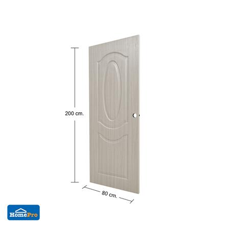 ประตูภายใน UPVC AZLE PZ02 80X200 ซม. สี WHITE GREY เจาะลูกบิด_5