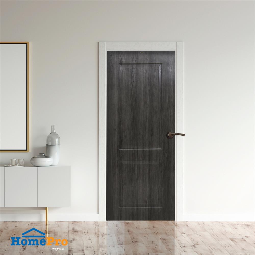 ประตูภายใน UPVC AZLE PZ04 80X200 ซม. สี SMOKE GREY เจาะลูกบิด