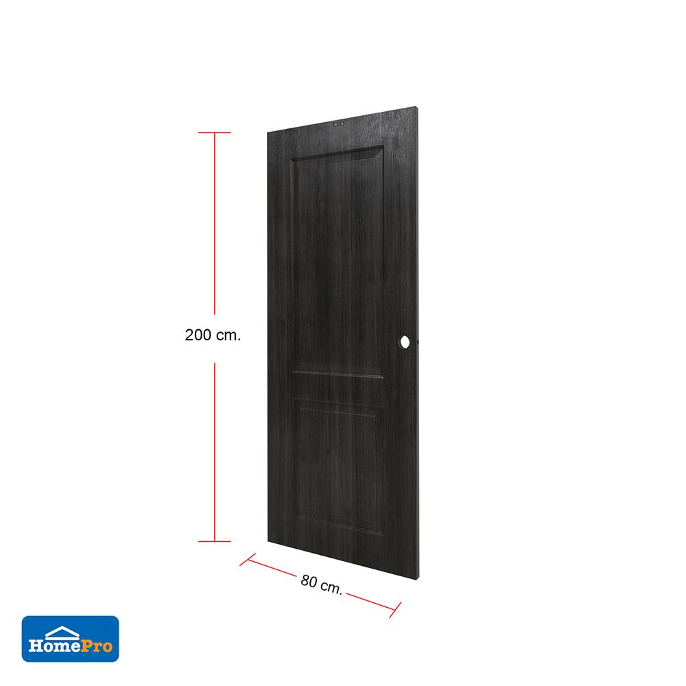 ประตูภายใน UPVC AZLE PZ04 80X200 ซม. สี SMOKE GREY เจาะลูกบิด