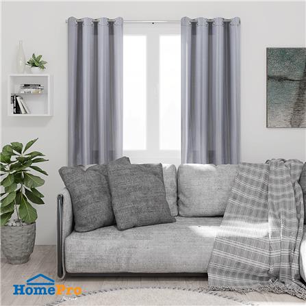 ผ้าม่าน EYELET HOME LIVING STYLE TERRA UV 130X160 ซม. สีเทา_6