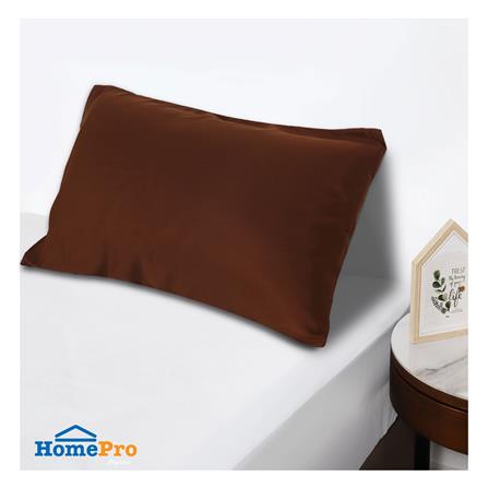 ปลอกหมอนหนุน ME LIVING MICROFIBER สีน้ำตาล_5