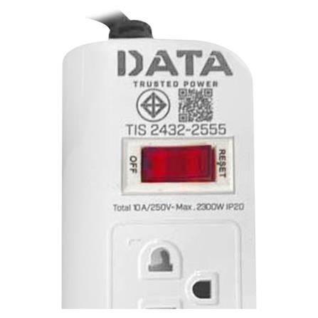 รางปลั๊กไฟ 3 ช่อง 1 สวิตช์ DATA WL361 3 ม. สีขาว_4