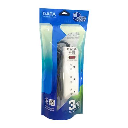 รางปลั๊กไฟ 3 ช่อง 1 สวิตช์ DATA WL361 3 ม. สีขาว_2