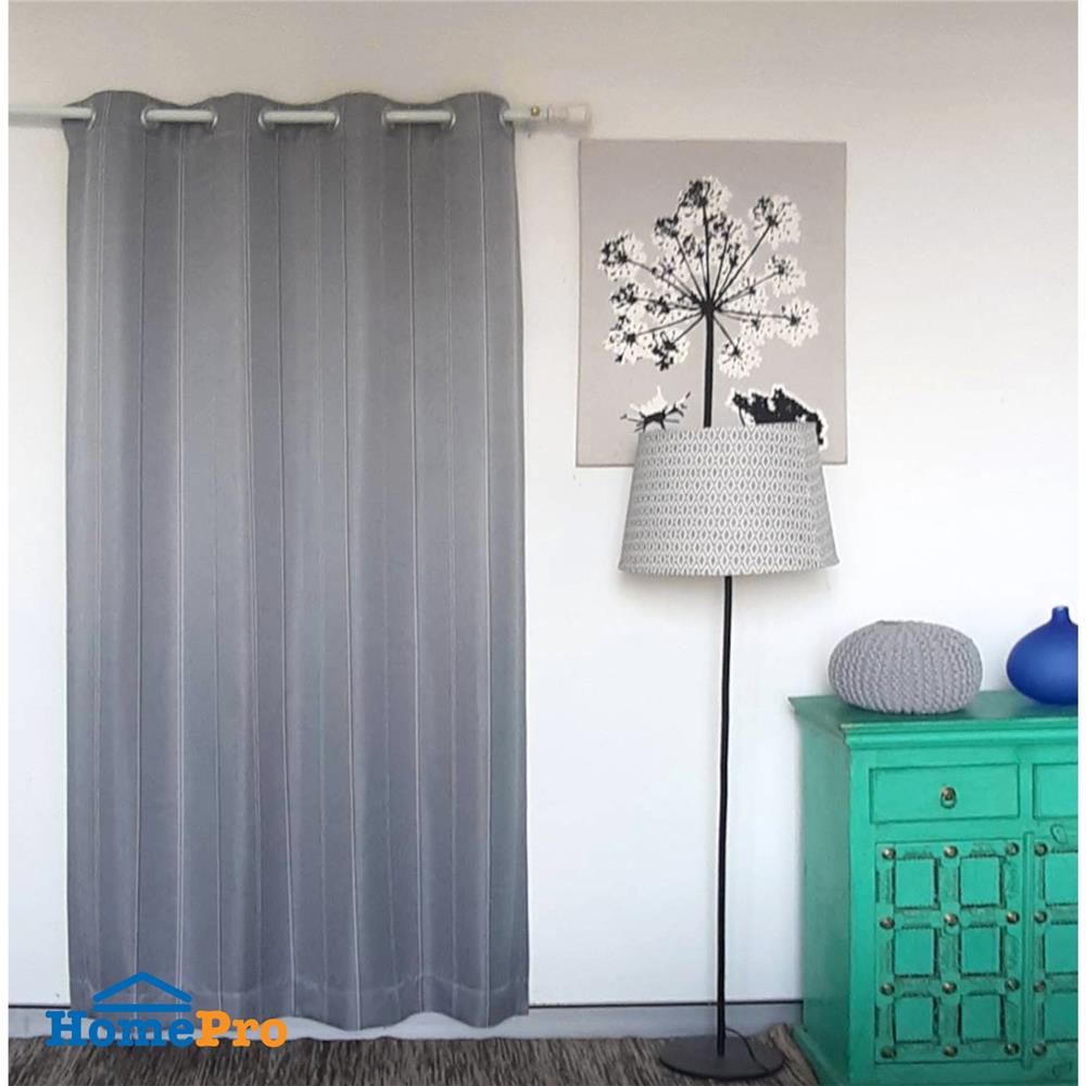 ผ้าม่าน EYELET HOME LIVING STYLE TERRA UV 130X220 ซม. สีเทา