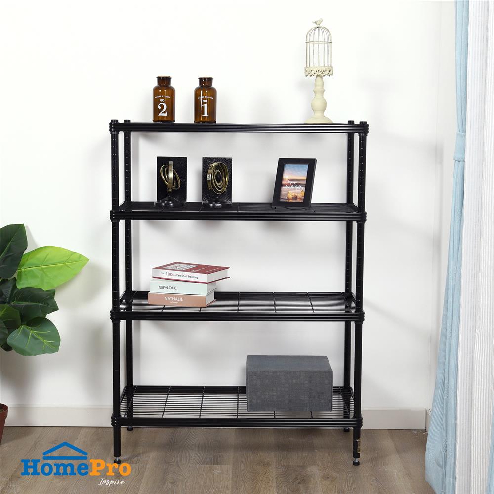 ชั้นวางของ 4 ชั้น FURDINI ACCO WIRELINNER 90X45X120 ซม. สีดำ