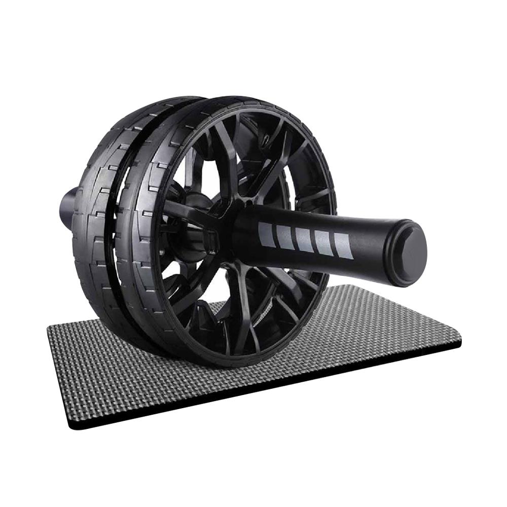 ลูกกลิ้งบริหารหน้าท้อง+แผ่นรอง PRO-FIT สีดำ