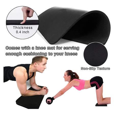 ลูกกลิ้งบริหารหน้าท้อง+แผ่นรอง PRO-FIT สีดำ_4