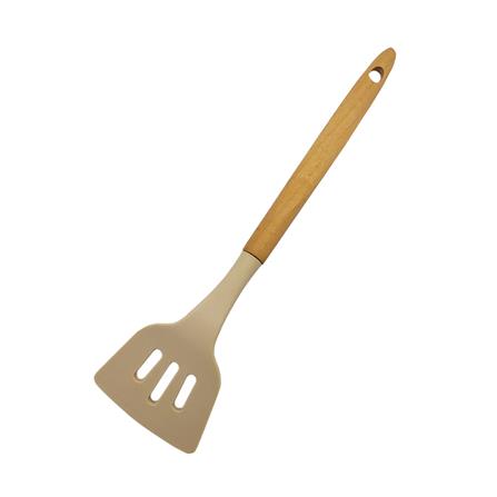 ตะหลิวร่อง KECH COOK CHARMY สีครีม ด้ามไม้_2