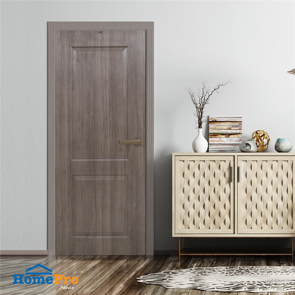 ประตูภายใน UPVC AZLE PZ04 80X200 ซม. สี TEXES OAK เจาะลูกบิด