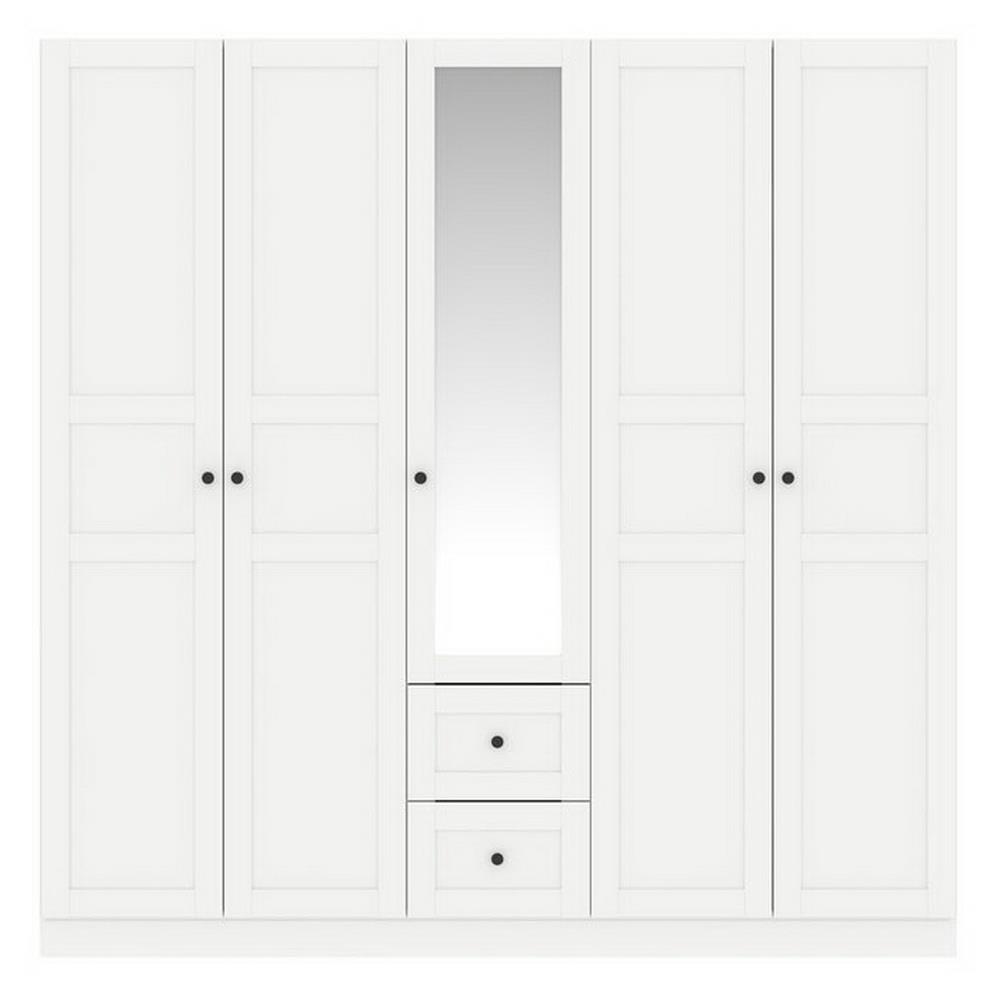 ชุดห้องนอน 6 ฟุต KONCEPT MONETA พร้อมตู้บานเปิด 200 ซม. สีขาว