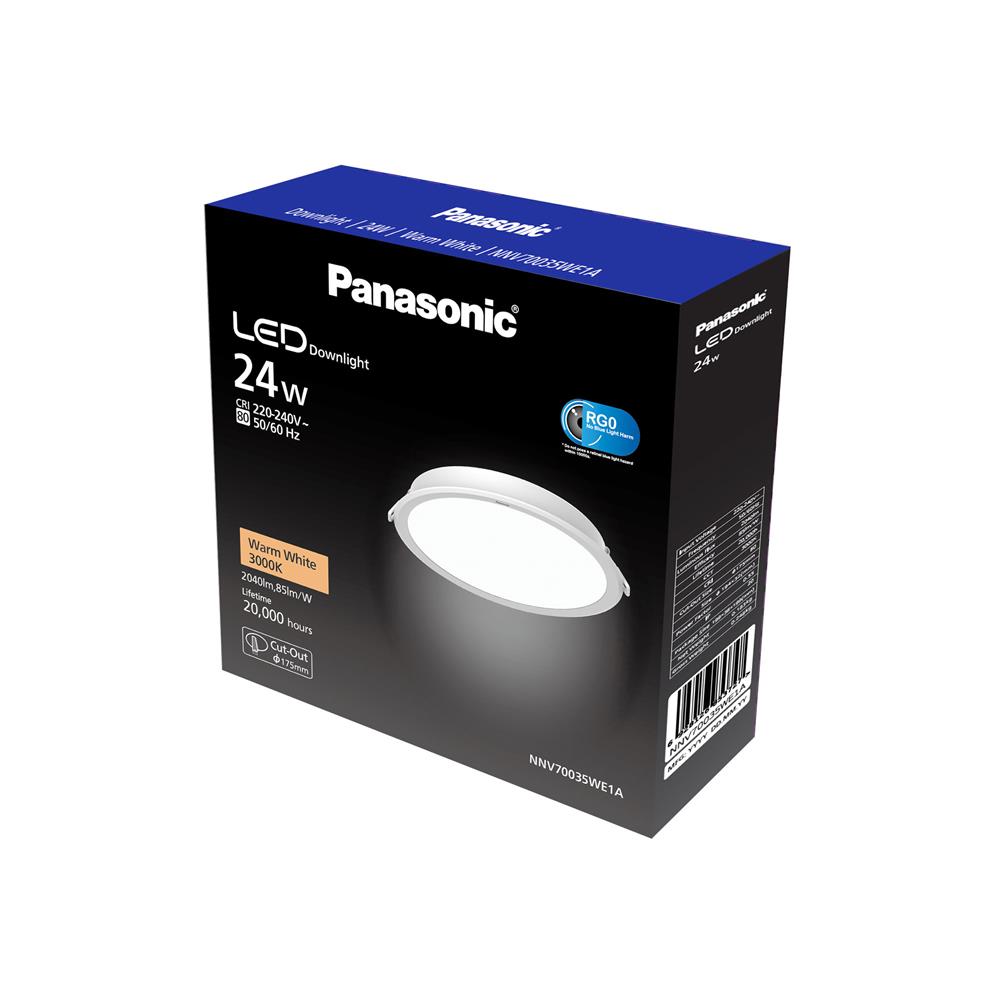 ดาวน์ไลท์ LED PANASONIC NNV70035WE1A 6.8 นิ้ว 24 วัตต์ WARM WHITE สีขาว