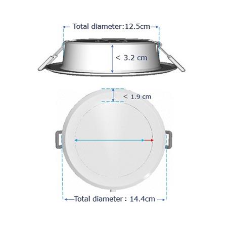 ดาวน์ไลท์ LED PANASONIC NNV70037WE1A 5 นิ้ว 12 วัตต์ WARM WHITE สีขาว_6