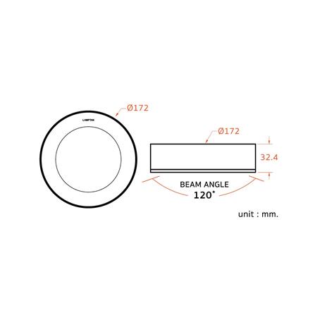 ดาวน์ไลท์ LED LAMPTAN CLICK&GO 6 นิ้ว 12 วัตต์ WARM WHITE สีดำ_4