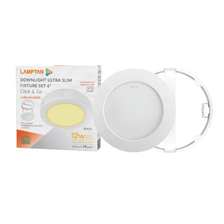 ดาวน์ไลท์ LED LAMPTAN CLICK&GO 6 นิ้ว 12 วัตต์ WARM WHITE สีขาว_3