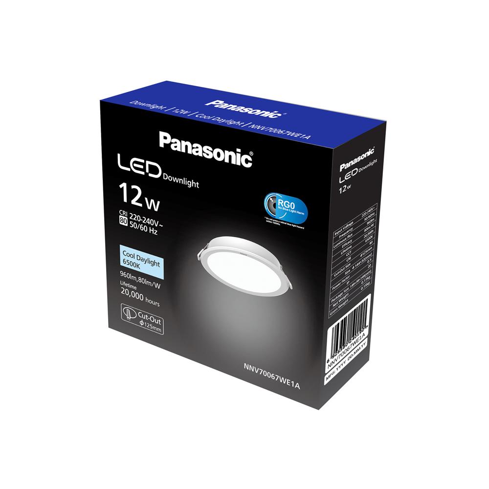 ดาวน์ไลท์ LED PANASONIC NNV70067WE1A 5 นิ้ว 12 วัตต์ DAYLIGHT สีขาว