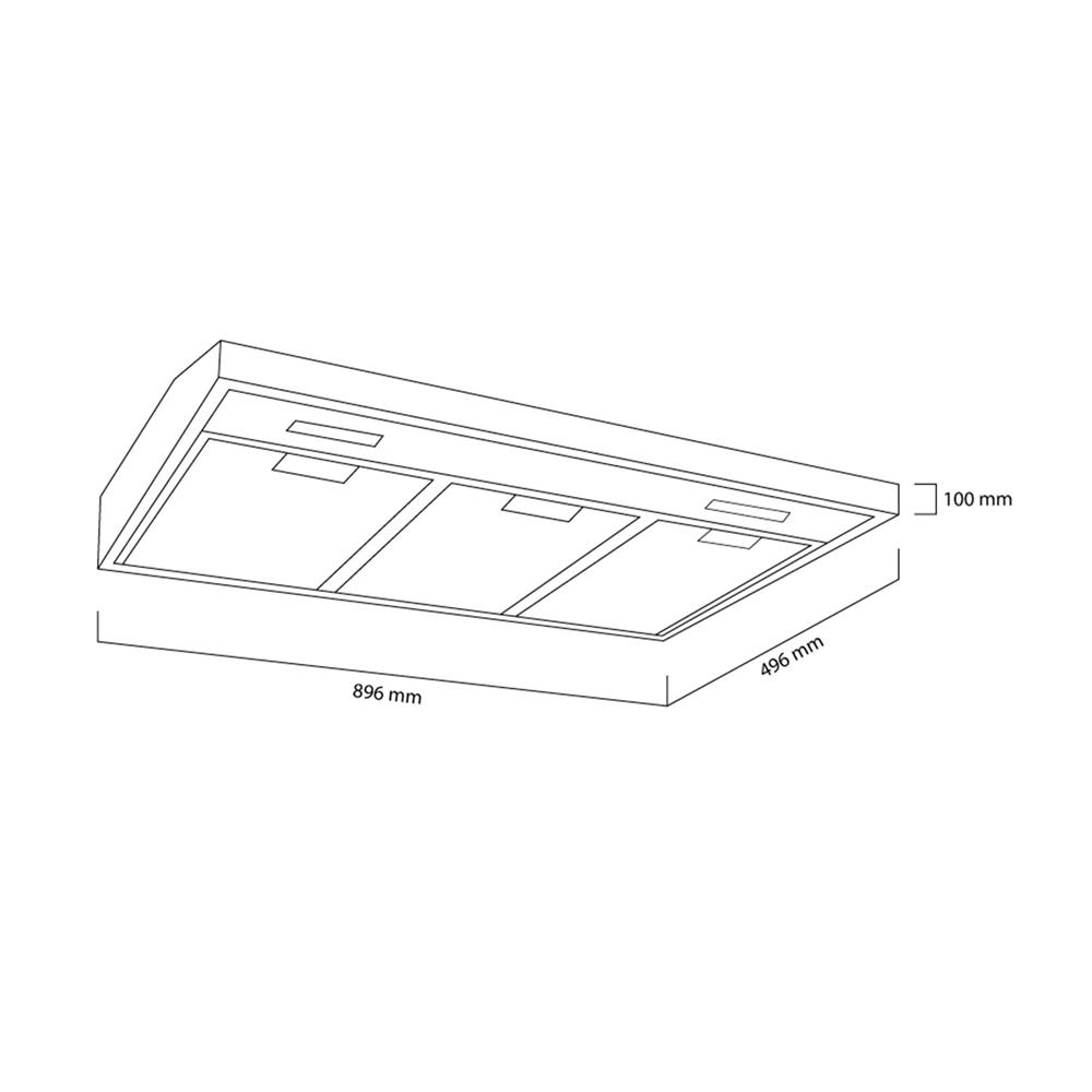 เครื่องดูดควันมาตรฐาน RINNAI RH-S95A-SSVR 90 ซม.