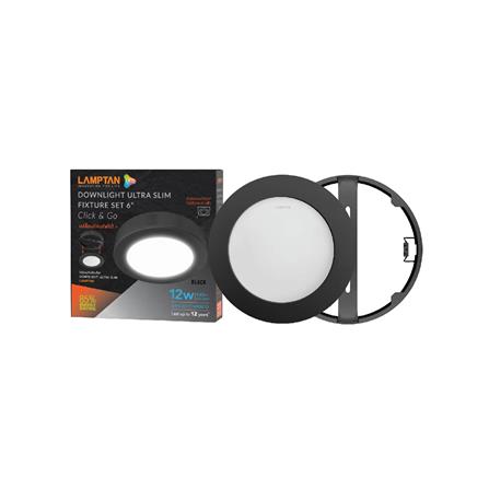 ดาวน์ไลท์ LED LAMPTAN CLICK&GO 6 นิ้ว 12 วัตต์ DAYLIGHT สีดำ_3