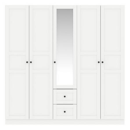 ชุดห้องนอน 5 ฟุต KONCEPT MONETA พร้อมตู้บานเปิด 200 ซม. สีขาว_2