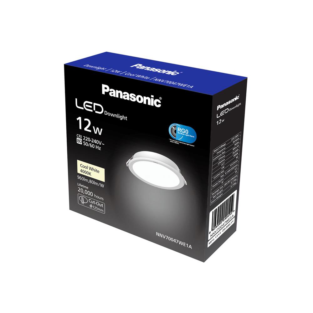 ดาวน์ไลท์ LED PANASONIC NNV70047WE1A 5 นิ้ว 12 วัตต์ COOL WHITE สีขาว