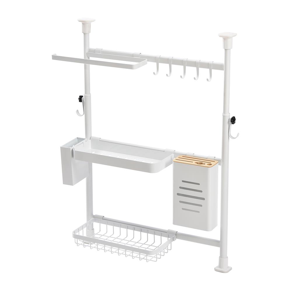 ชุดชั้นวางของดันผนัง 2 ชั้น KECH สีขาว