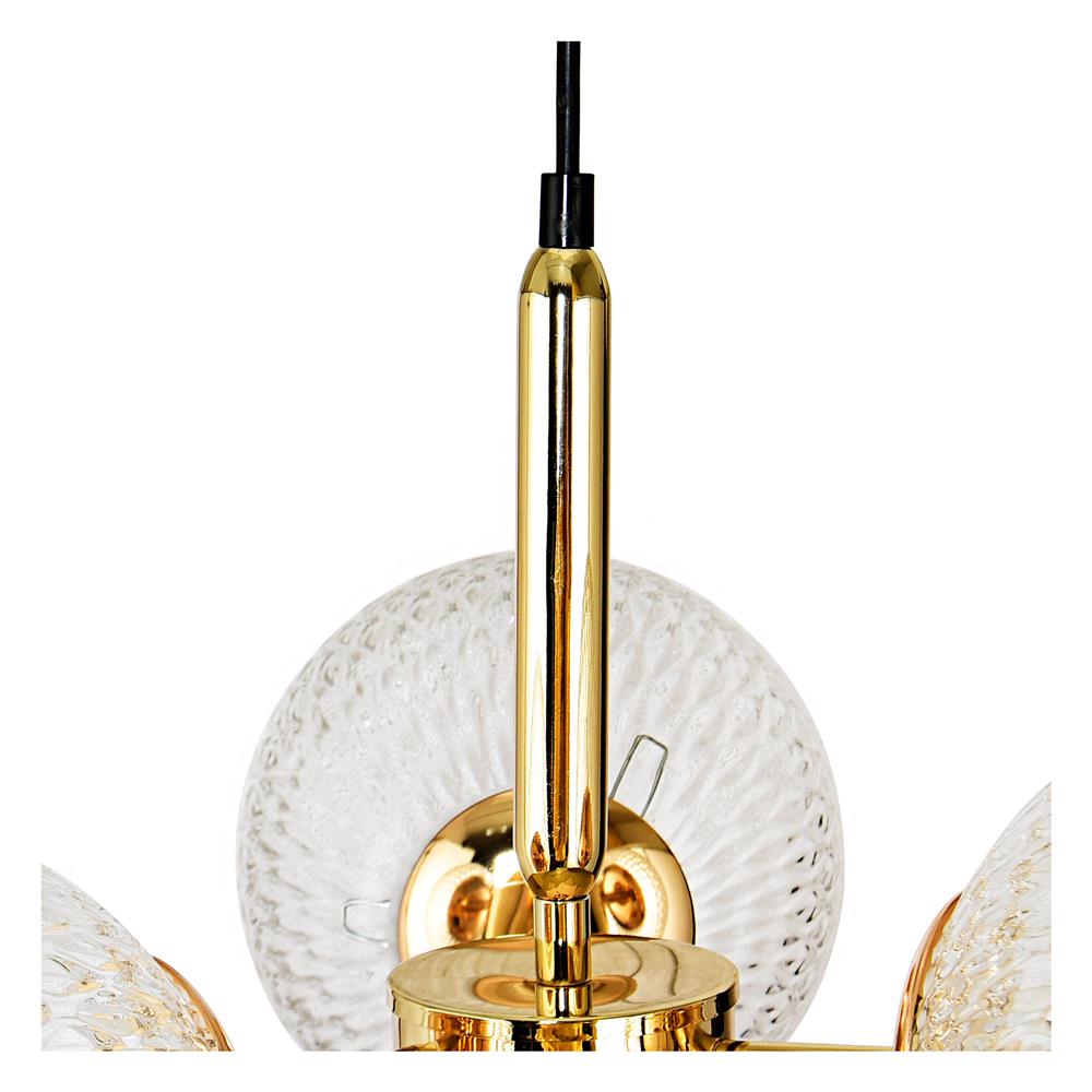 ไฟช่อ CARINI PH2192-4 แก้ว/โลหะ สีทอง/ใส 4 หัว