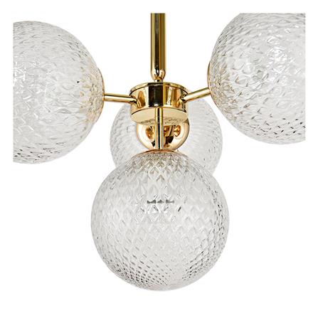 ไฟช่อ CARINI PH2192-4 แก้ว/โลหะ สีทอง/ใส 4 หัว_1