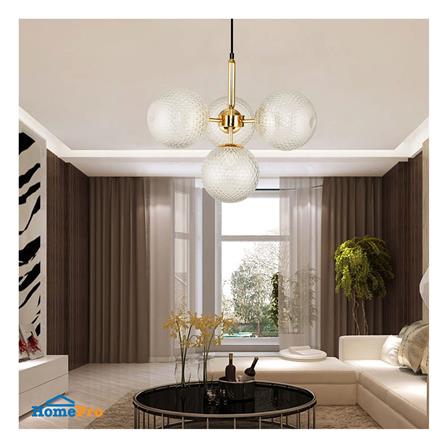 ไฟช่อ CARINI PH2192-4 แก้ว/โลหะ สีทอง/ใส 4 หัว_3