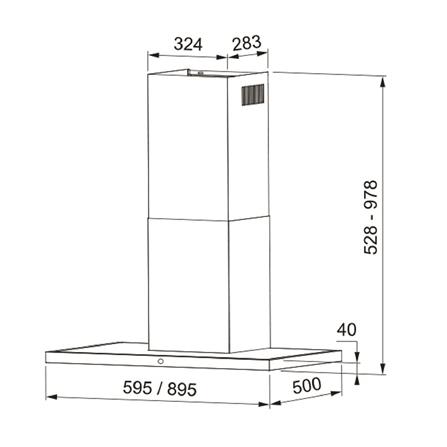 เครื่องดูดควันกระโจม FRANKE ARNO90XS/BK 90 ซม._3