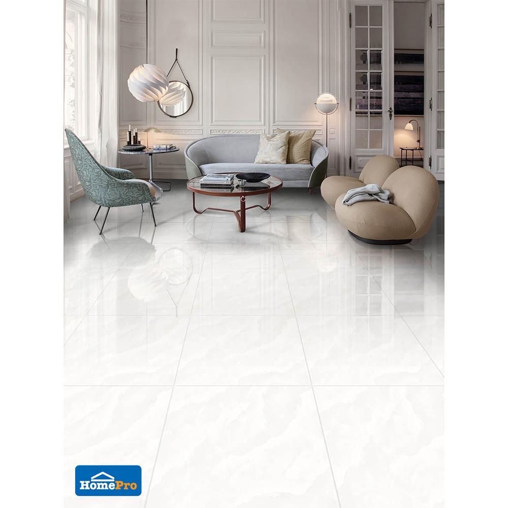 กระเบื้องพื้น 60x60 ซม. TARA ลูเซียโน่ ไวท์ 1.44M2
