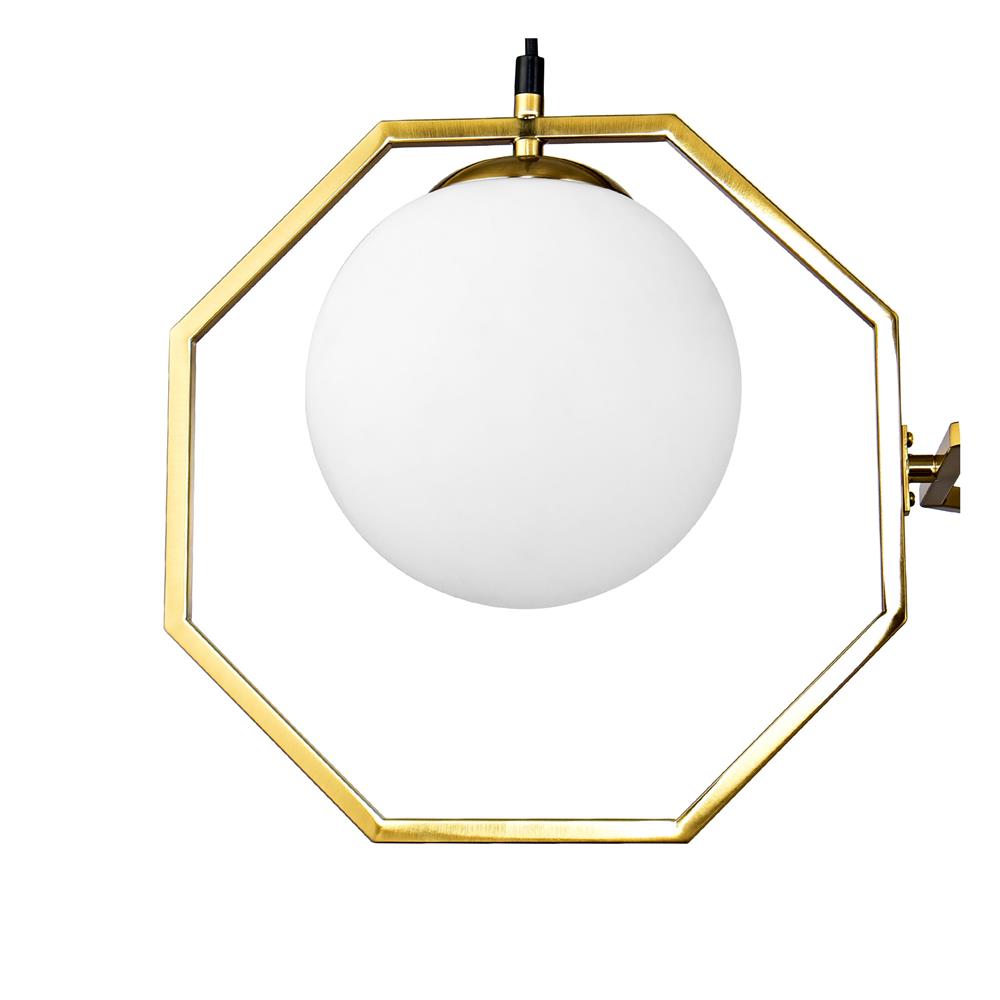 ไฟช่อ CARINI PH2189-3 แก้ว/โลหะ สีขาว/ดำ/ทอง 3 หัว