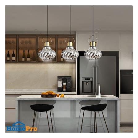 ไฟช่อ CARINI PH2180-3 แก้ว/โลหะ สีดำ/ทอง 3 หัว_3