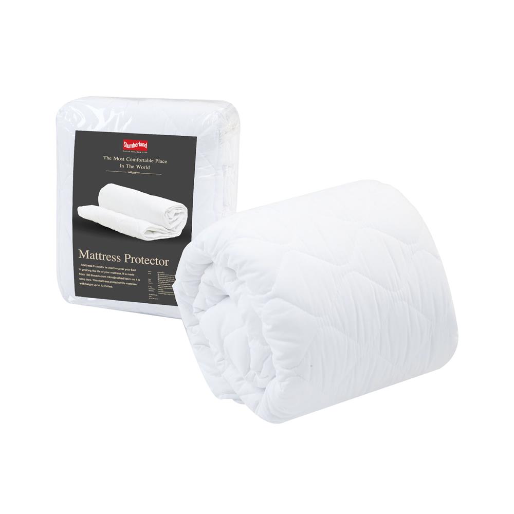 ผ้ารองกันเปื้อน QUEEN SIZE SLUMBERLAND ELASTIC สีขาว