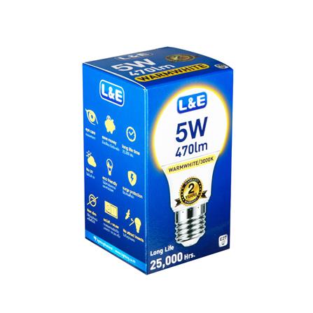 หลอด LED L&E 5 วัตต์ E27 WARM WHITE_2