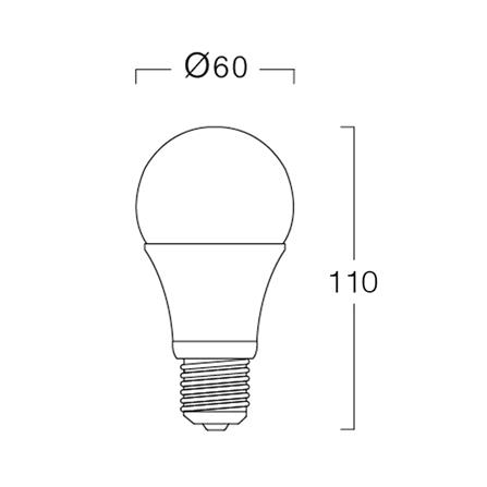 หลอด LED L&E 5 วัตต์ E27 WARM WHITE_5