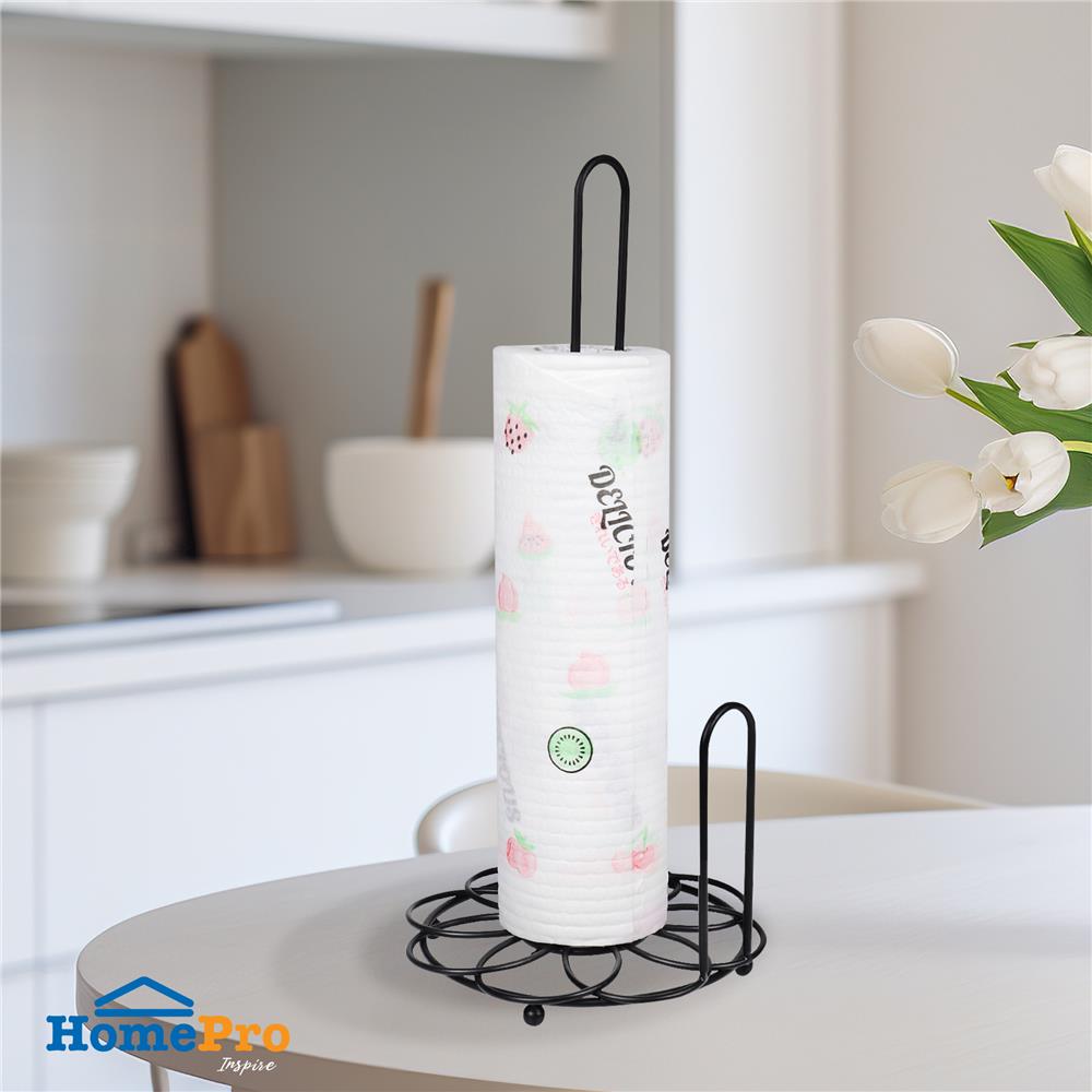 ที่ใส่ทิชชูม้วนกลม KECH FLOWER สีดำ