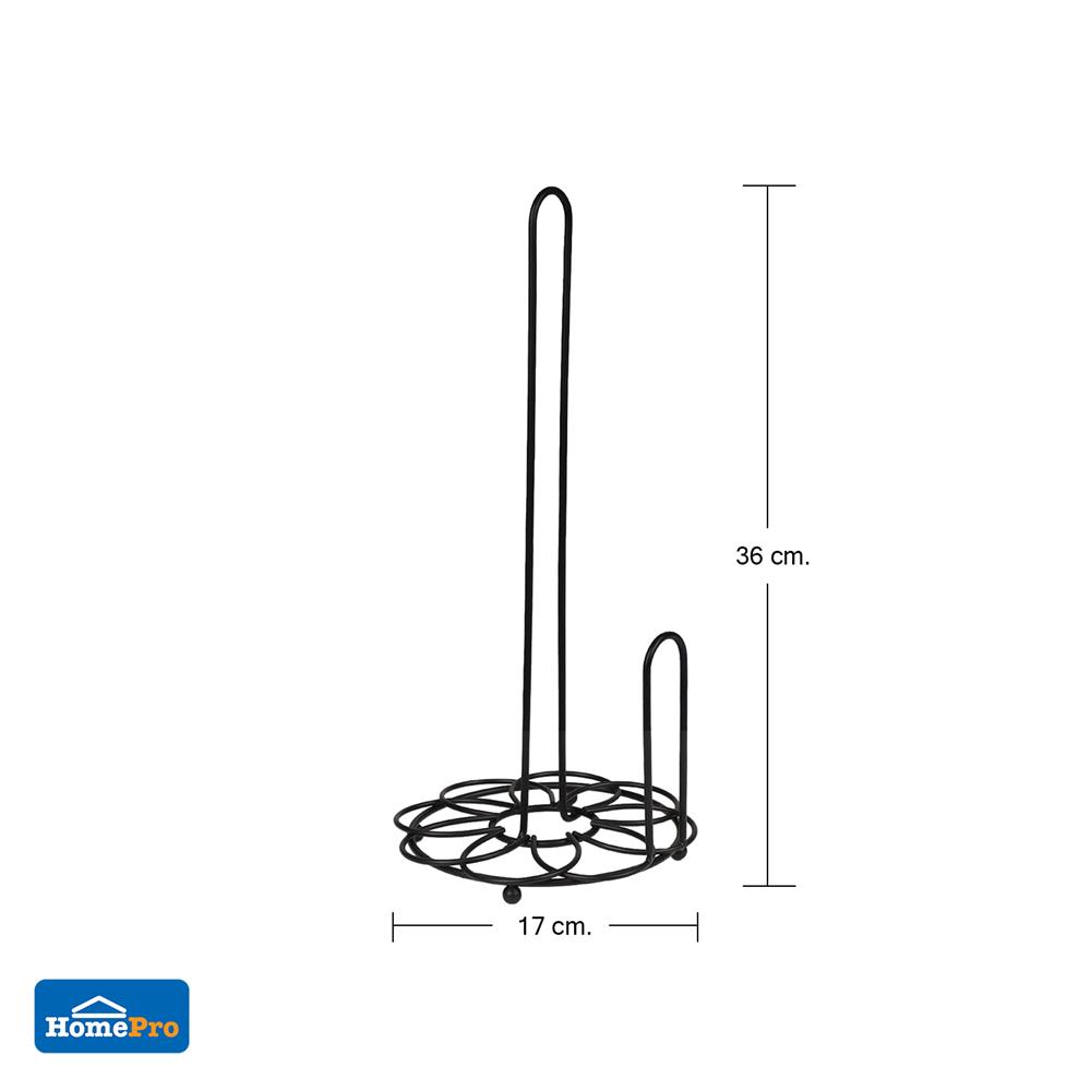 ที่ใส่ทิชชูม้วนกลม KECH FLOWER สีดำ