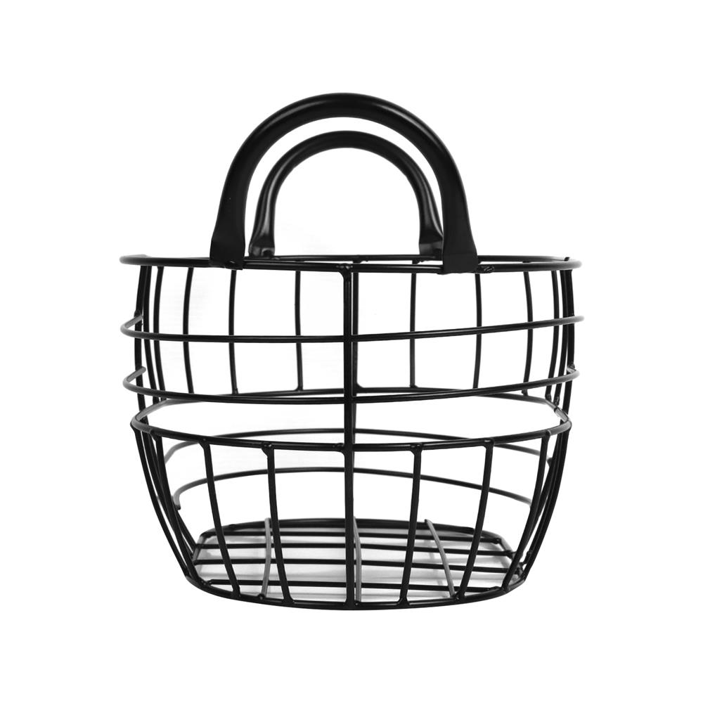 ตะกร้าผลไม้ทรงรี KECH HANDLE M 30 ซม. สีดำ