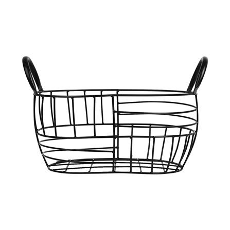 ตะกร้าผลไม้ทรงรี KECH HANDLE M 30 ซม. สีดำ_2