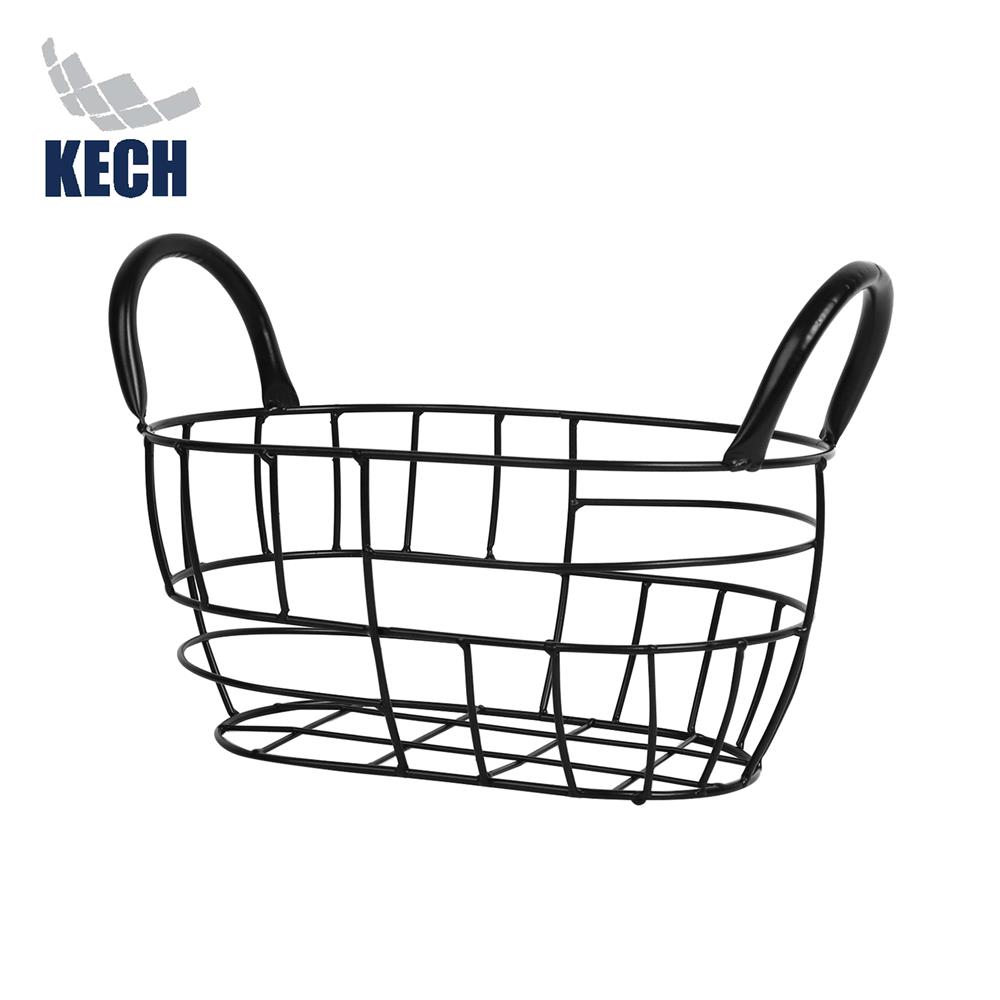 ตะกร้าผลไม้ทรงรี KECH HANDLE S 26 ซม. สีดำ