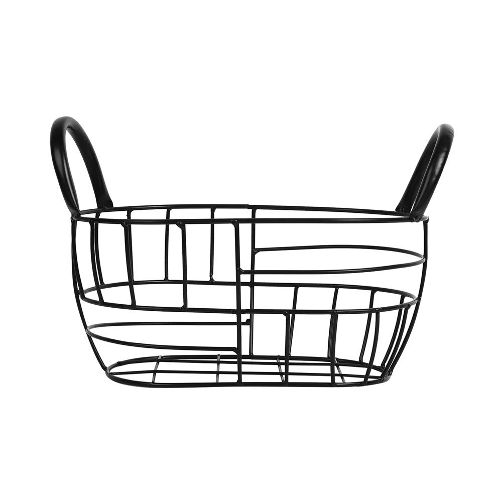 ตะกร้าผลไม้ทรงรี KECH HANDLE S 26 ซม. สีดำ