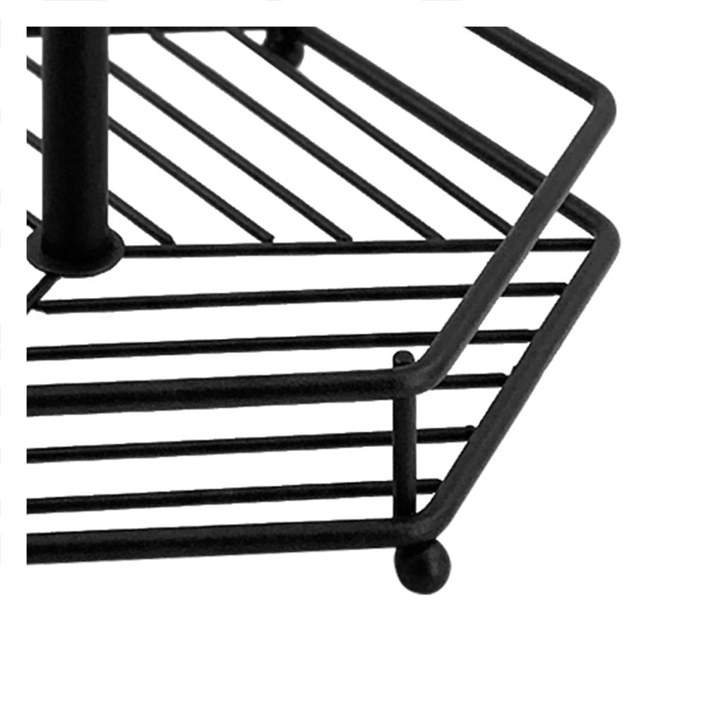 ตะกร้าผลไม้ 2 ชั้น KECH WOOD 26.6 ซม. สีดำ