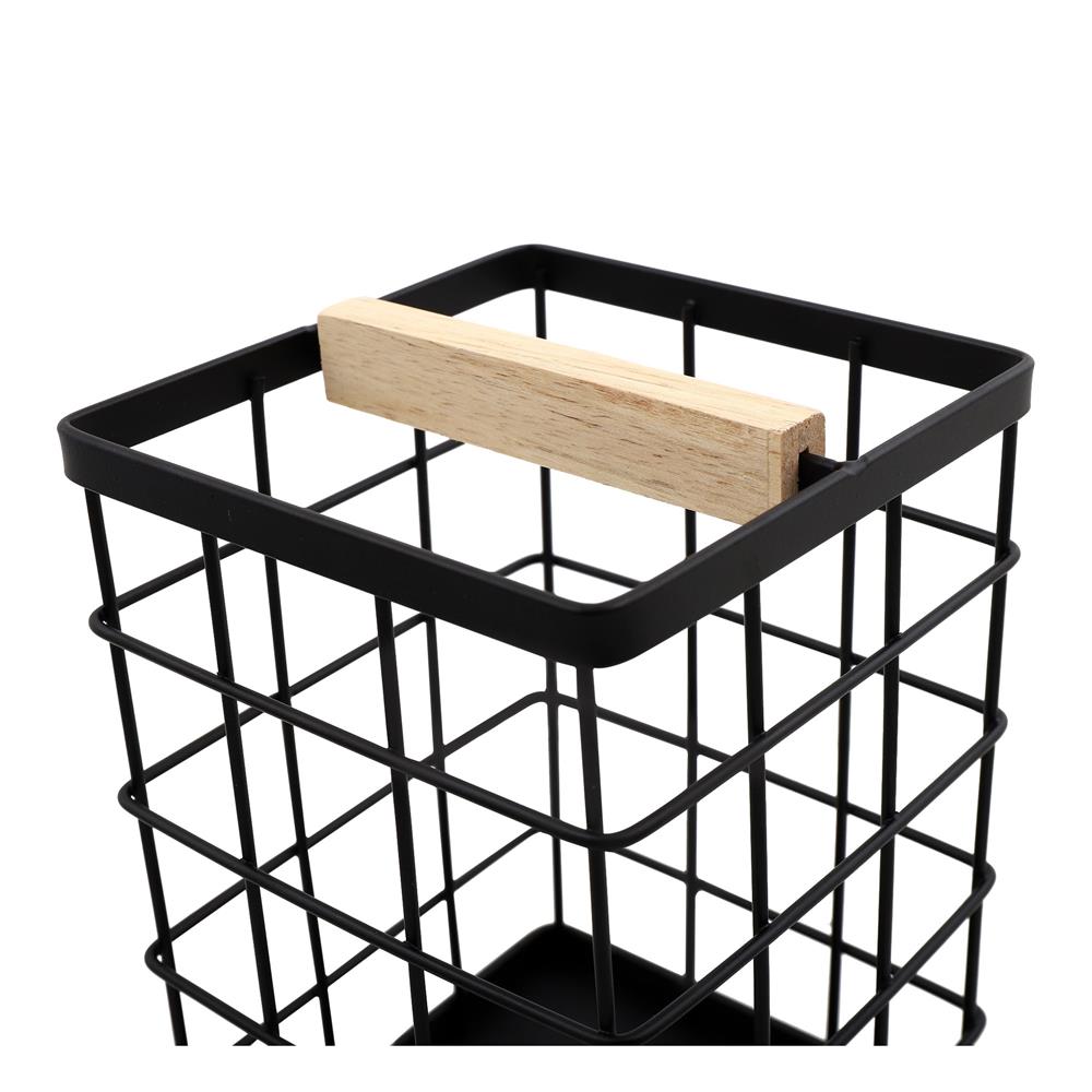 ที่ใส่อุปกรณ์ในครัวเหลี่ยม 1 ช่อง KECH WOOD สีดำ