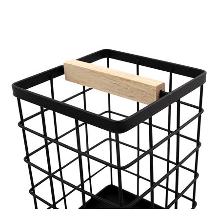 ที่ใส่อุปกรณ์ในครัวเหลี่ยม 1 ช่อง KECH WOOD สีดำ_3