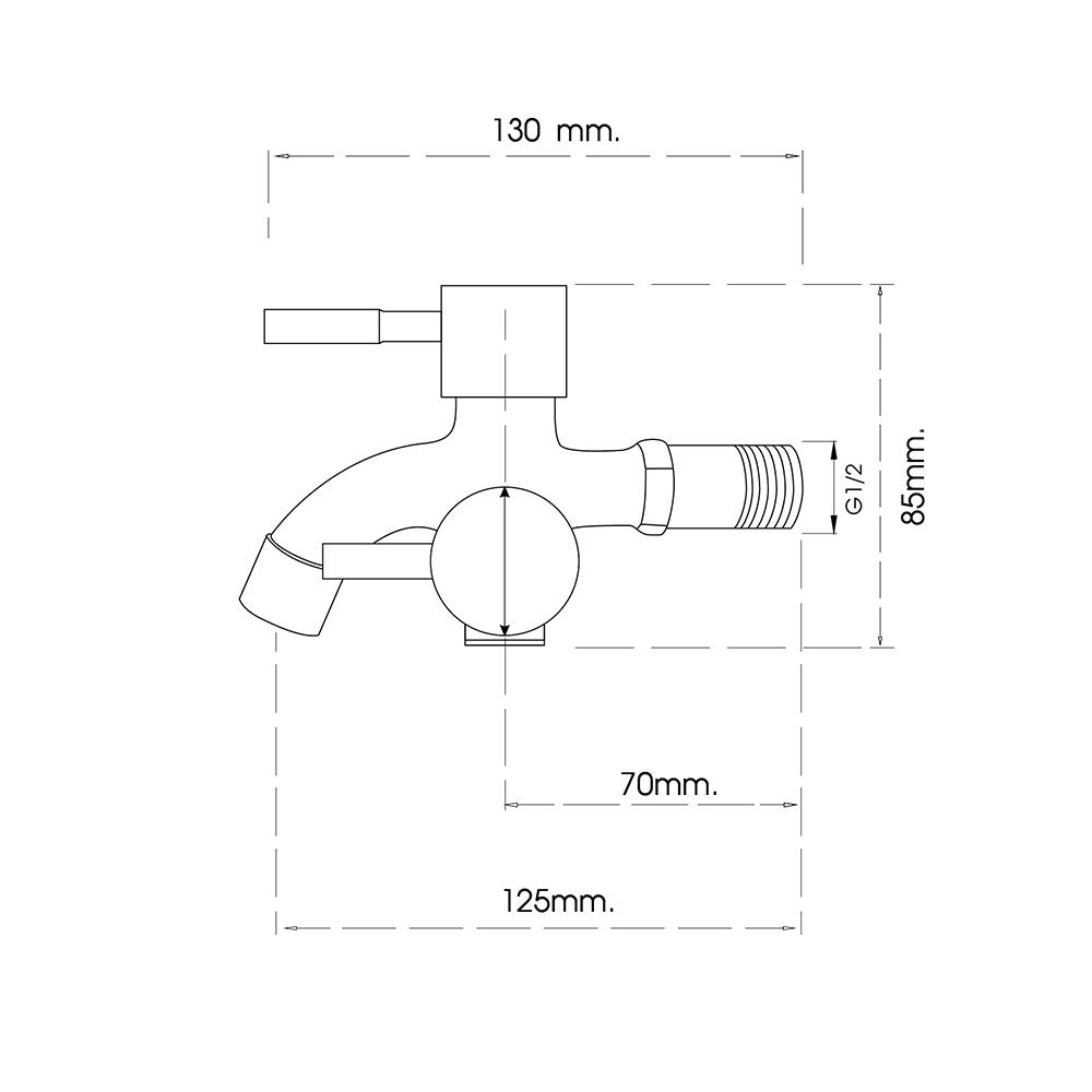 ก๊อกล้างพื้น 2 ทาง WSP FAS-8304