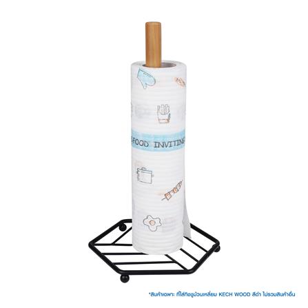 ที่ใส่ทิชชูม้วนเหลี่ยม KECH WOOD สีดำ_3