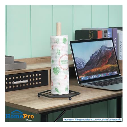 ที่ใส่ทิชชูม้วนเหลี่ยม KECH WOOD สีดำ_4