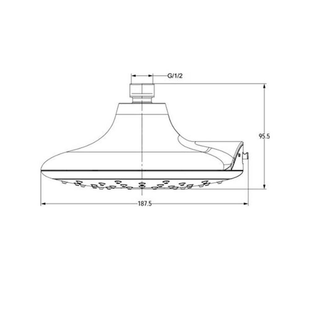 หัวฝักบัวก้านแข็ง AMERICAN STANDARD FFASS056-000500BT0